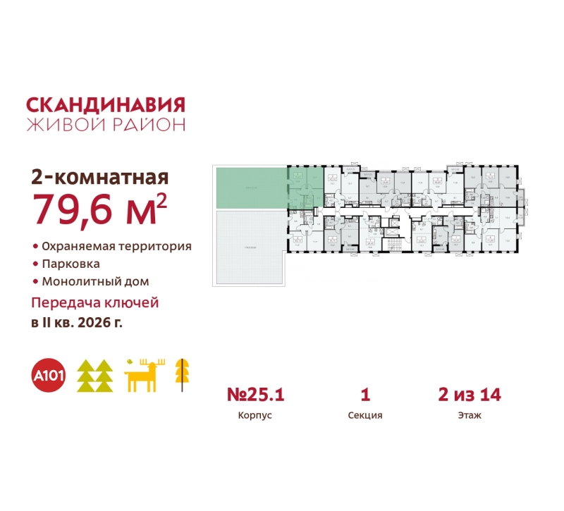 Объект по адресу Москва г, Сосенское п, Скандинавский б-р, д. 25