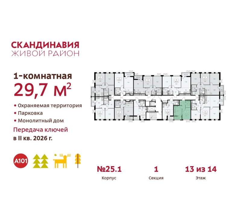 Объект по адресу Москва г, Сосенское п, Скандинавский б-р, д. 25