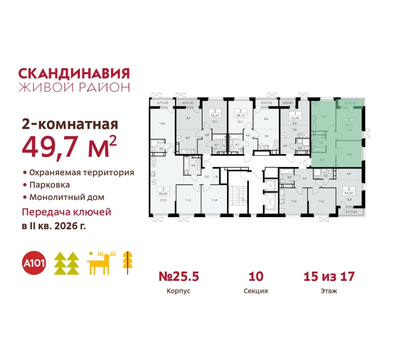 Объект по адресу Москва г, Сосенское п, Скандинавский б-р, д. 25