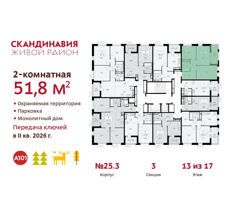 Объект по адресу Москва г, Сосенское п, Скандинавский б-р, д. 25