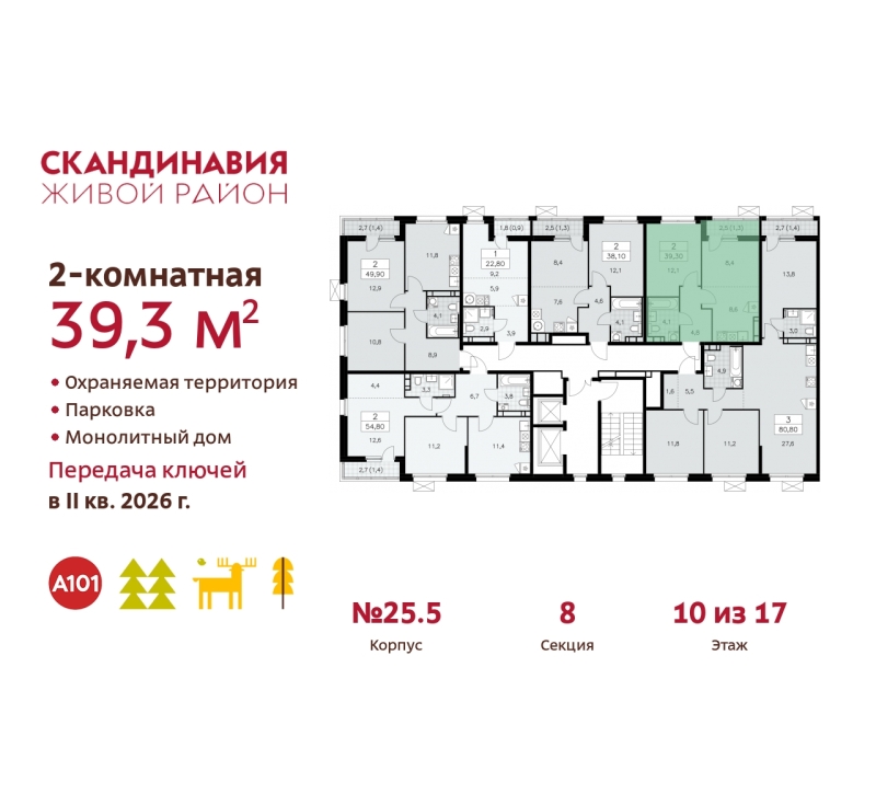 Объект по адресу Москва г, Сосенское п, Скандинавский б-р, д. 25