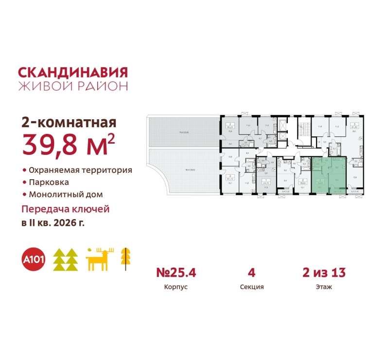 Объект по адресу Москва г, Сосенское п, Скандинавский б-р, д. 25