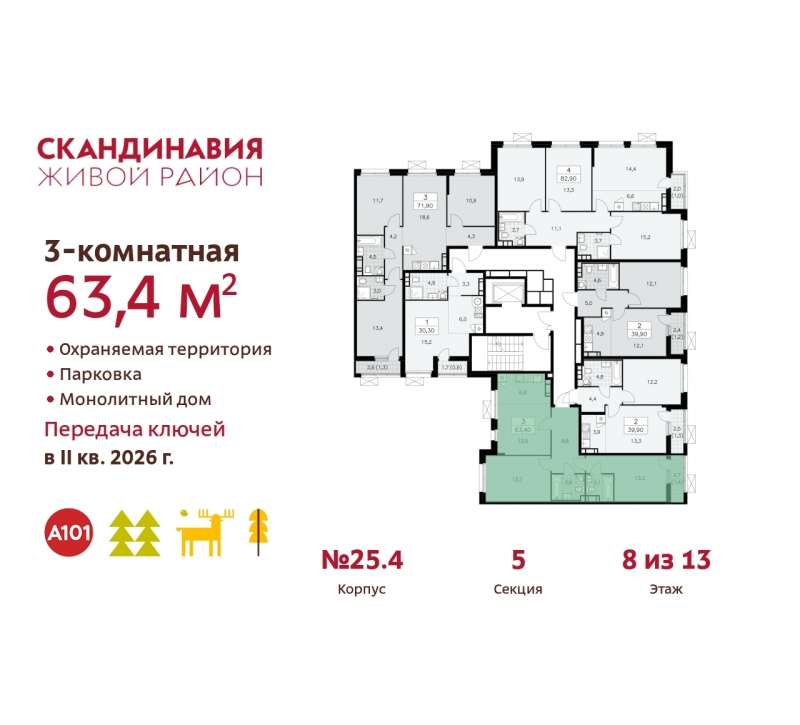 Объект по адресу Москва г, Сосенское п, Скандинавский б-р, д. 25