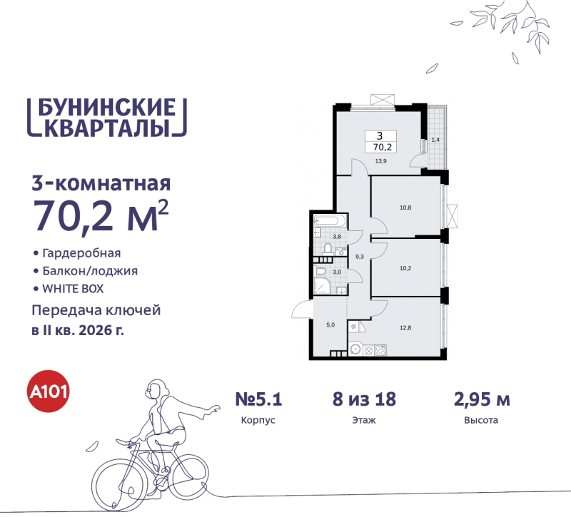 Объект по адресу Москва г, Сосенское п, Куприна пр-кт, д. 2