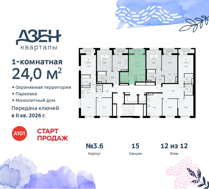 Объект по адресу Москва, Дзен-кварталы, 2.1 