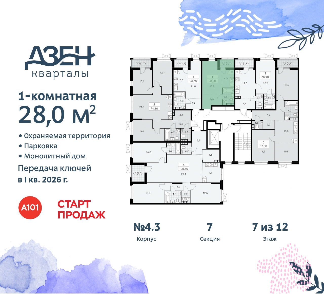 Объект по адресу Москва, Дзен-кварталы, 2.1 