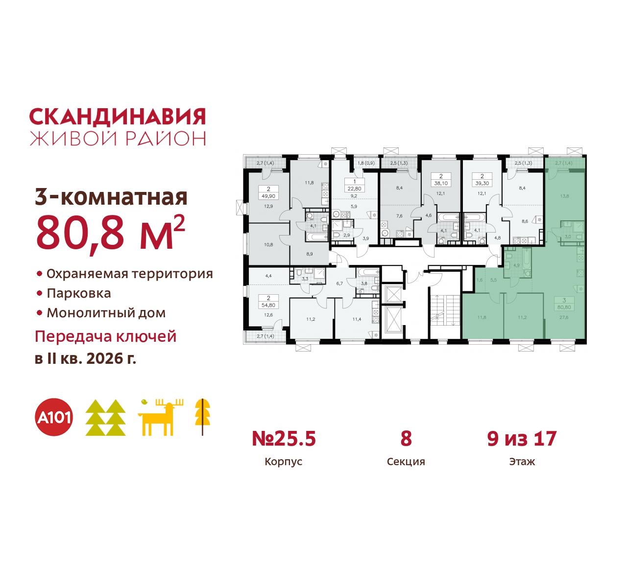 Объект по адресу Москва г, Сосенское п, Скандинавский б-р, д. 25