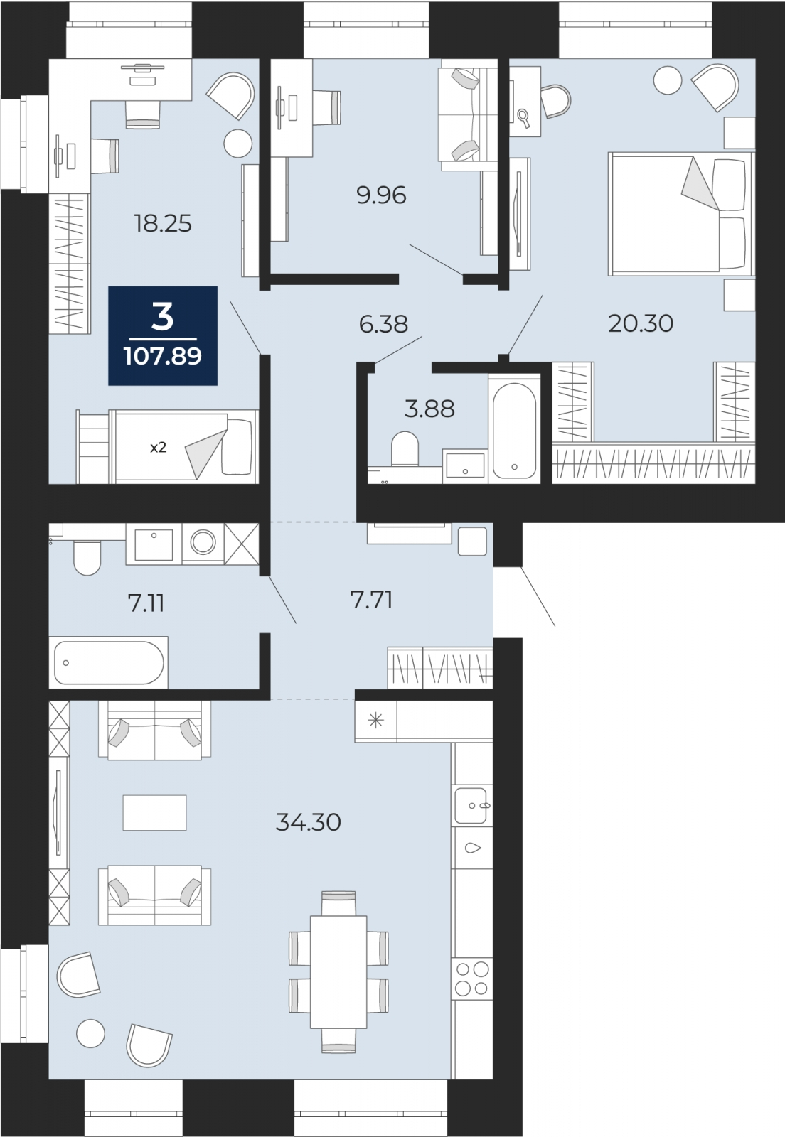 Объект по адресу Москва, микрорайон Славянский, 6/2 