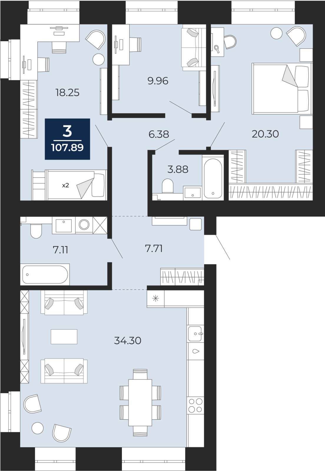Объект по адресу Москва, микрорайон Славянский, 6/2 