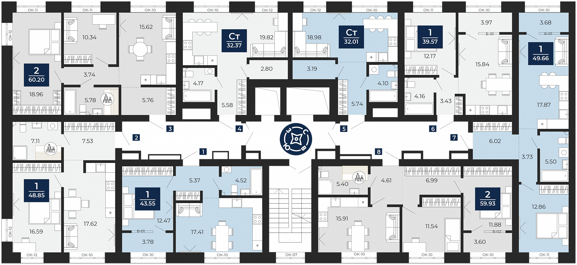 Объект по адресу Москва, микрорайон Славянский, 6/2 