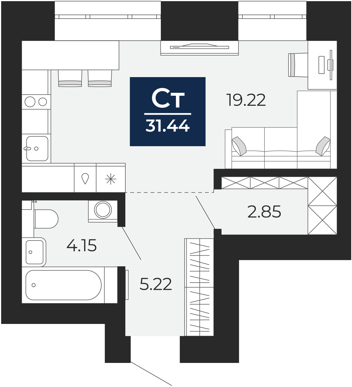 Объект по адресу Москва, микрорайон Славянский, 6/2 