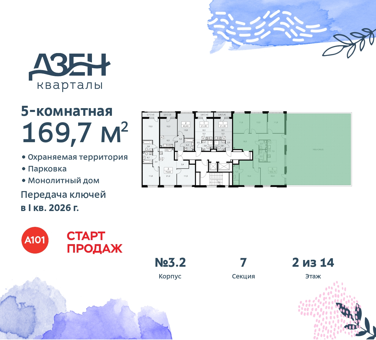 Объект по адресу Москва, Дзен-кварталы, 2.1 