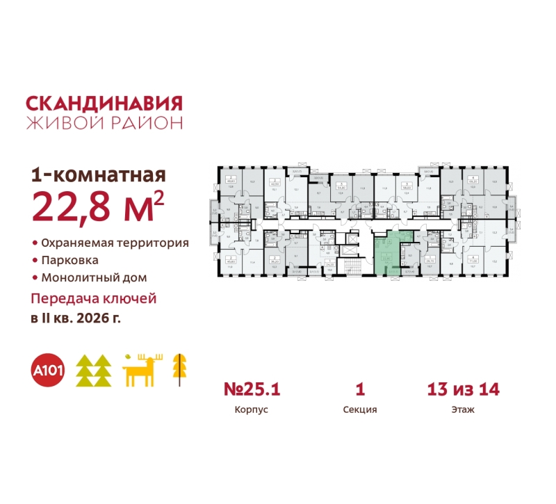 Объект по адресу Москва г, Сосенское п, Скандинавский б-р, д. 25