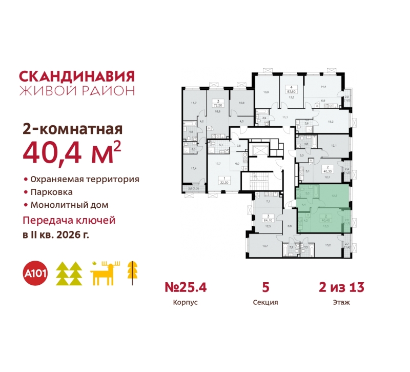 Объект по адресу Москва г, Сосенское п, Скандинавский б-р, д. 25