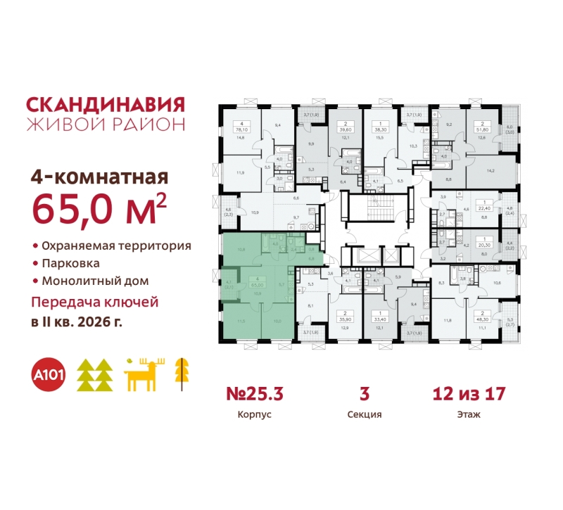 Объект по адресу Москва г, Сосенское п, Скандинавский б-р, д. 25