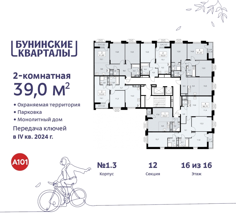 Фото квартиры по адресу Москва г, Сосенское п, Куприна пр-кт, д. 2