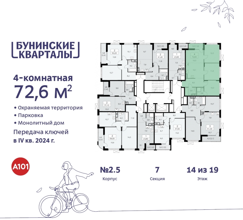 Фото квартиры по адресу Москва г, Сосенское п, Куприна пр-кт, д. 2