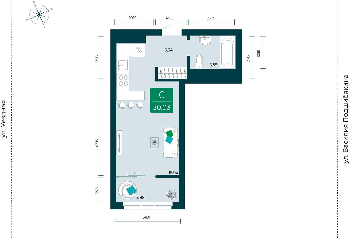 Объект по адресу Москва, Василия Подшибякина, 7 