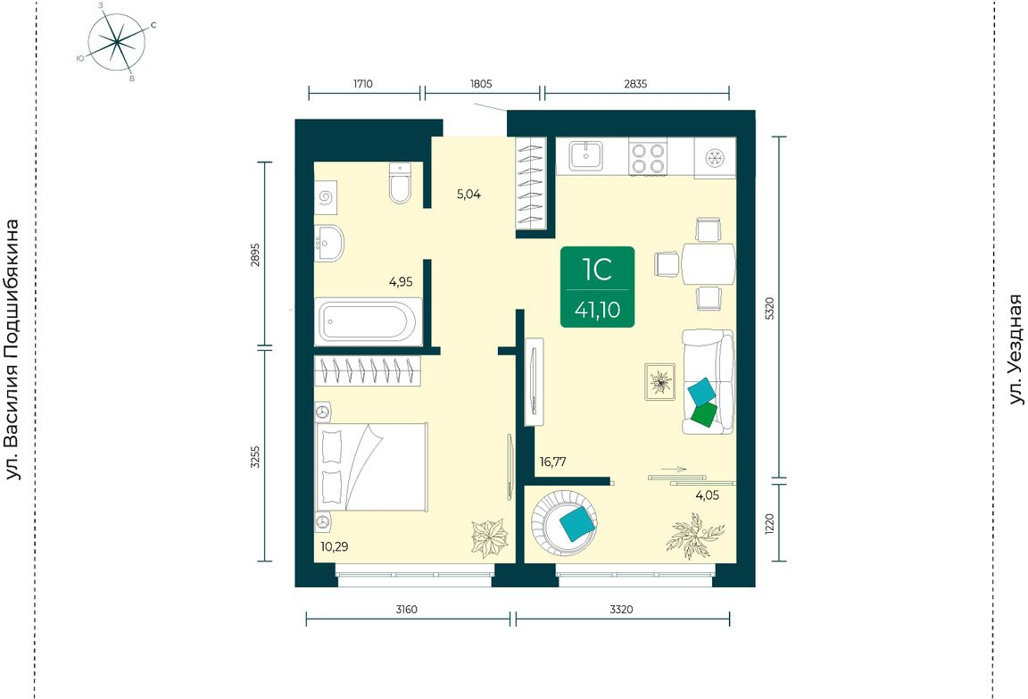 Объект по адресу Москва, Василия Подшибякина, 7 