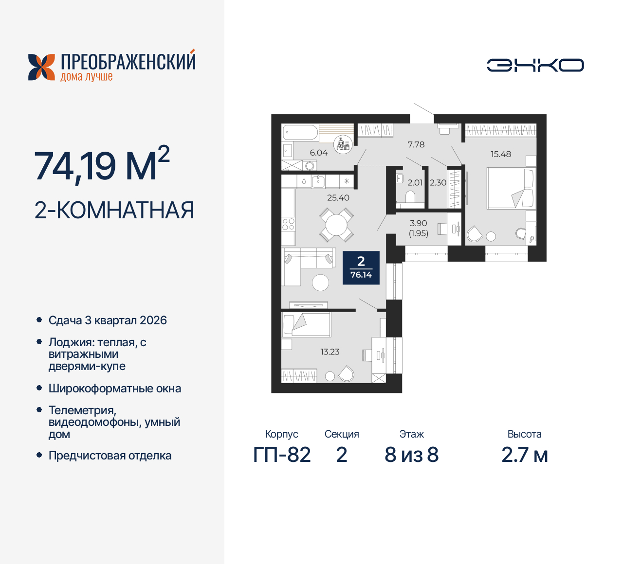 Объект по адресу Москва, микрорайон Славянский, 6/2 