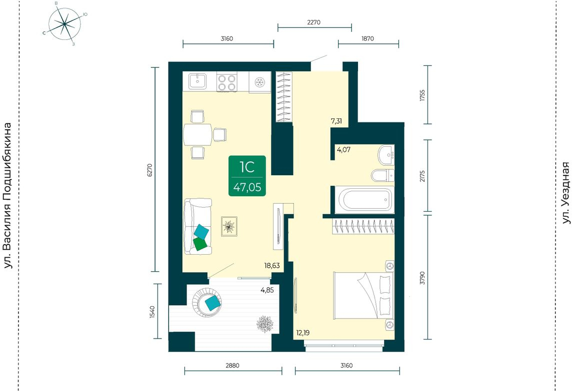 Объект по адресу Москва, Василия Подшибякина, 7 