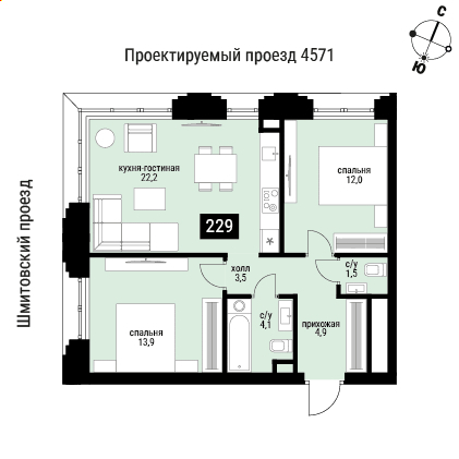 Объект по адресу Москва г, Шмитовский проезд, влд. 40