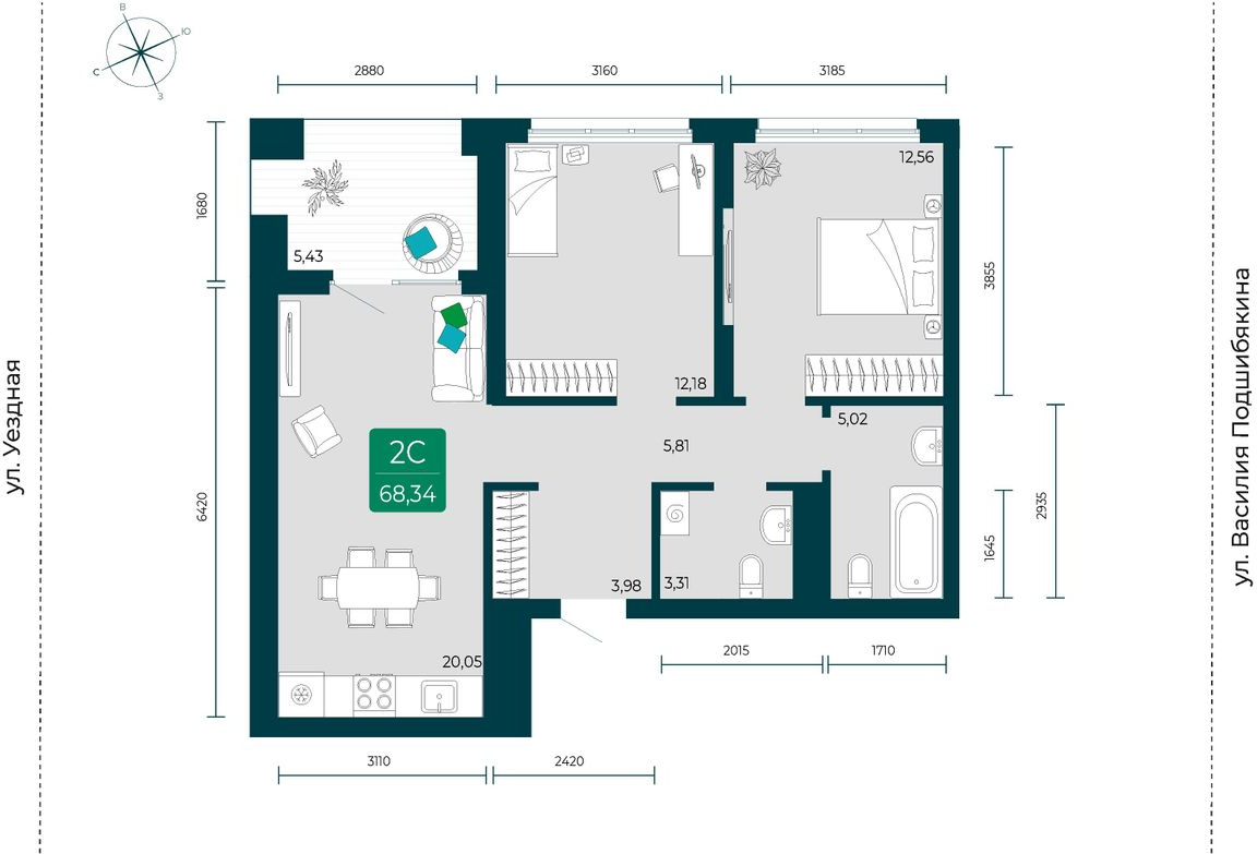Объект по адресу Москва, Василия Подшибякина, 7 