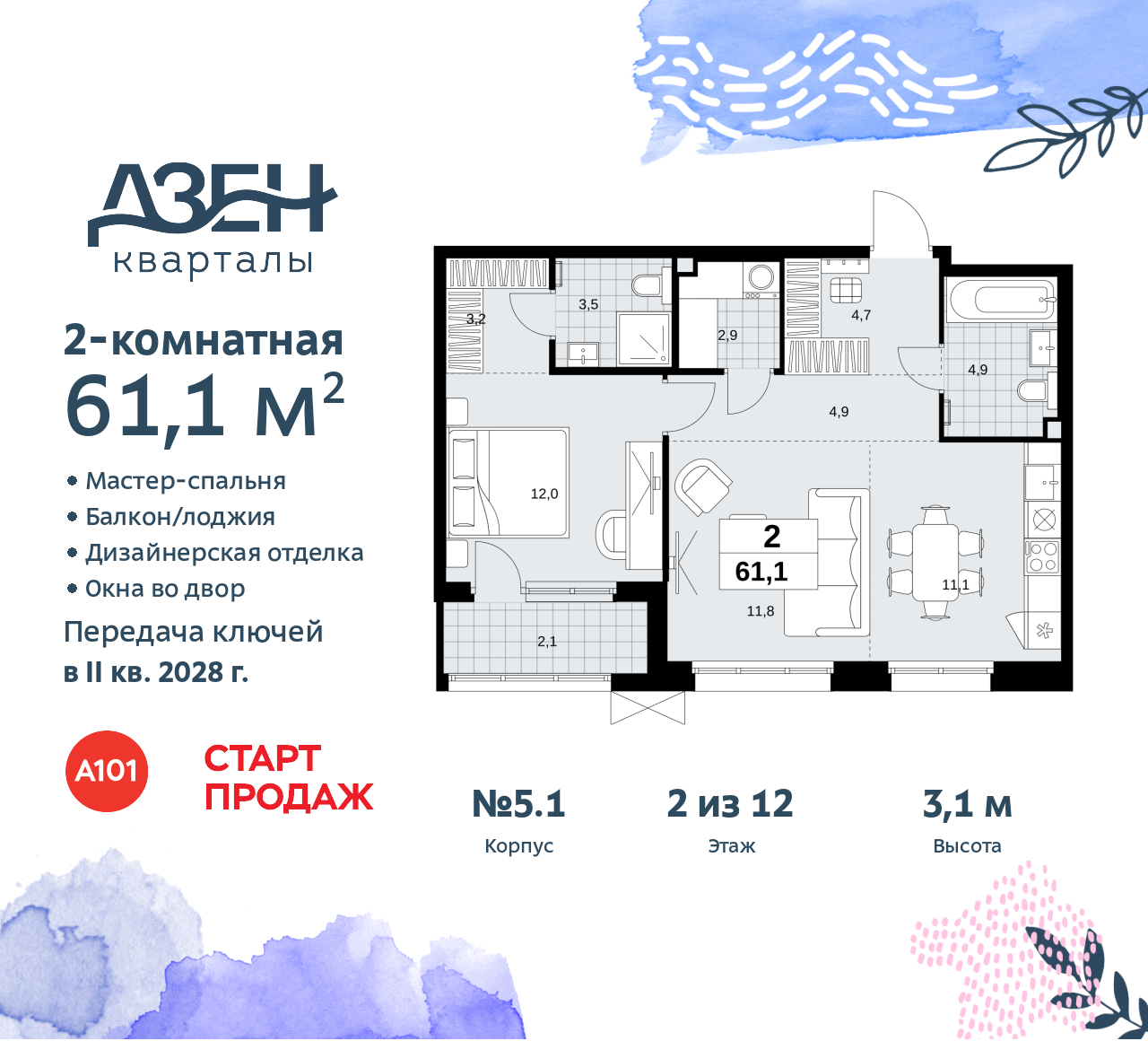 Объект по адресу Москва, Дзен-кварталы, 2.1 