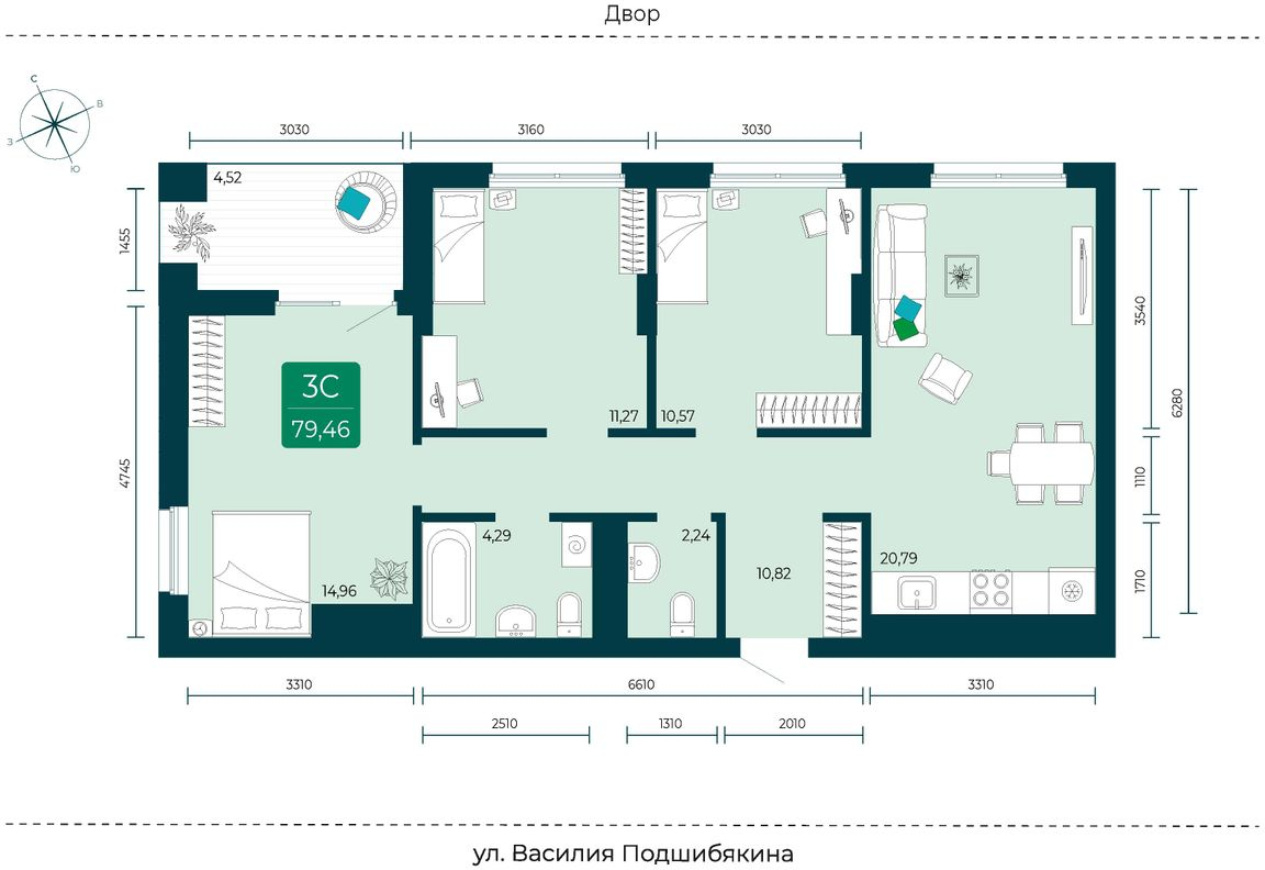 Объект по адресу Москва, Василия Подшибякина, 7 