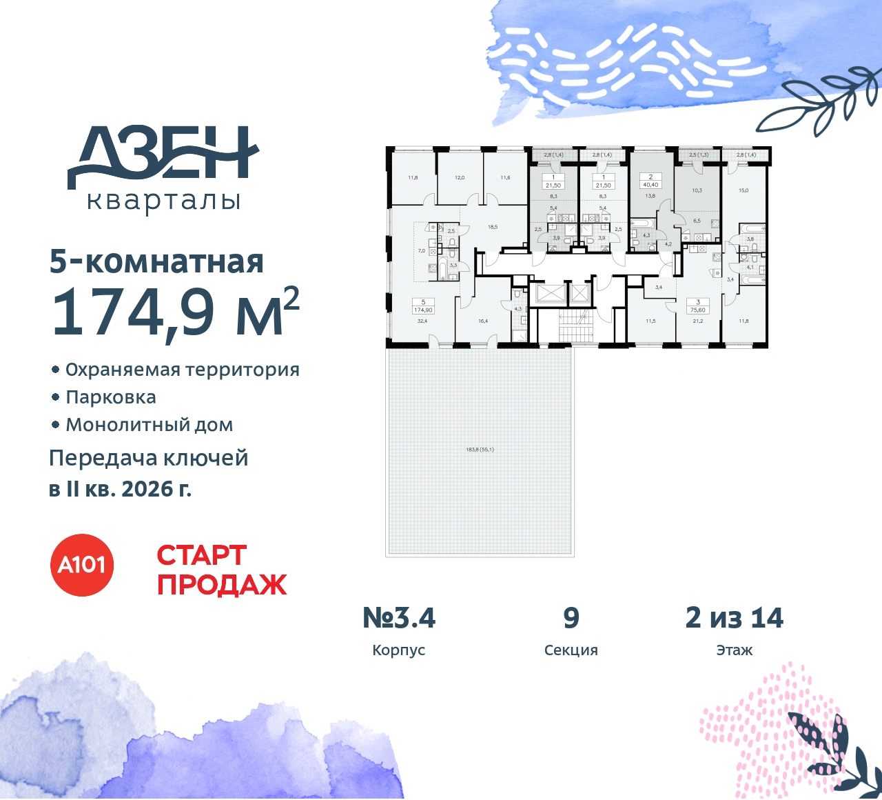 Объект по адресу Москва, Дзен-кварталы, 2.1 