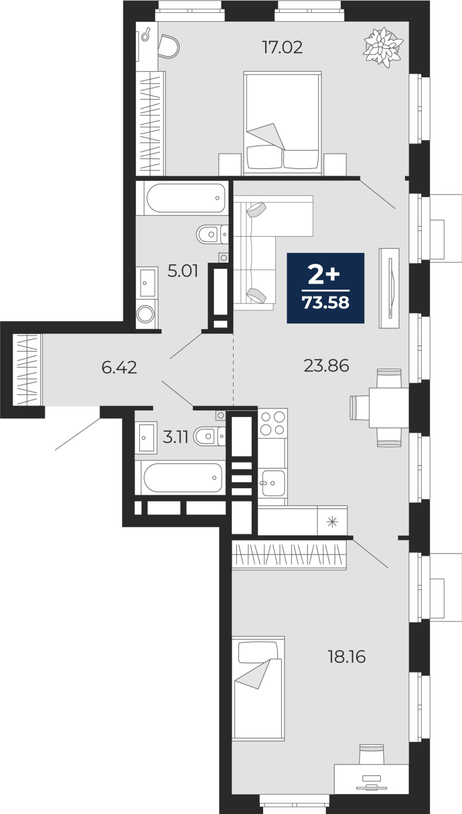 Объект по адресу Тюменская обл, Пожарных и спасателей ул, д. 5