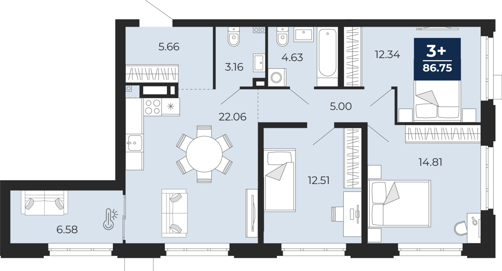 Объект по адресу Тюменская обл, Пожарных и спасателей ул, д. 5