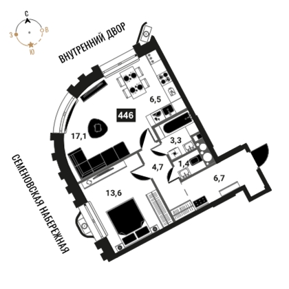 Объект по адресу Москва г, Семеновская наб, д. 2