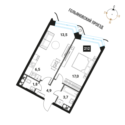 Объект по адресу Москва г, Семеновская наб, д. 1