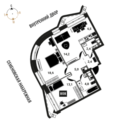 Объект по адресу Москва г, Семеновская наб, соор. 3