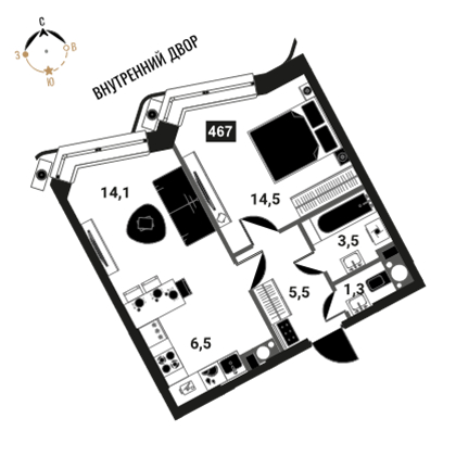 Объект по адресу Москва г, Семеновская наб, д. 2