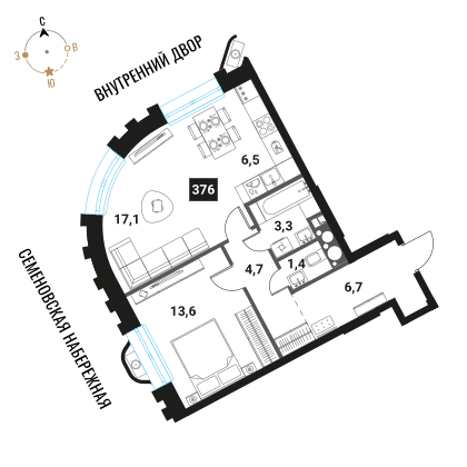 Объект по адресу Москва г, Семеновская наб, д. 2