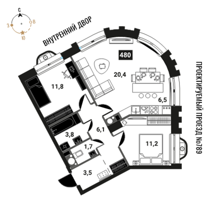 Объект по адресу Москва г, Семеновская наб, д. 2
