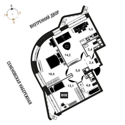 Объект по адресу Москва г, Семеновская наб, соор. 3