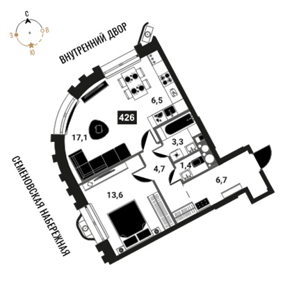 Объект по адресу Москва г, Семеновская наб, д. 2