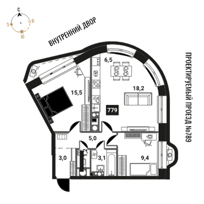 Объект по адресу Москва г, Семеновская наб, соор. 3