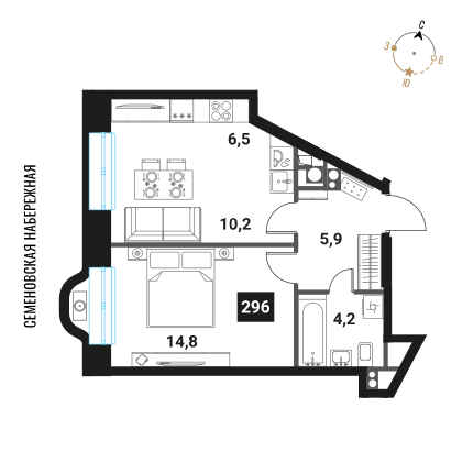 Объект по адресу Москва г, Семеновская наб, д. 1