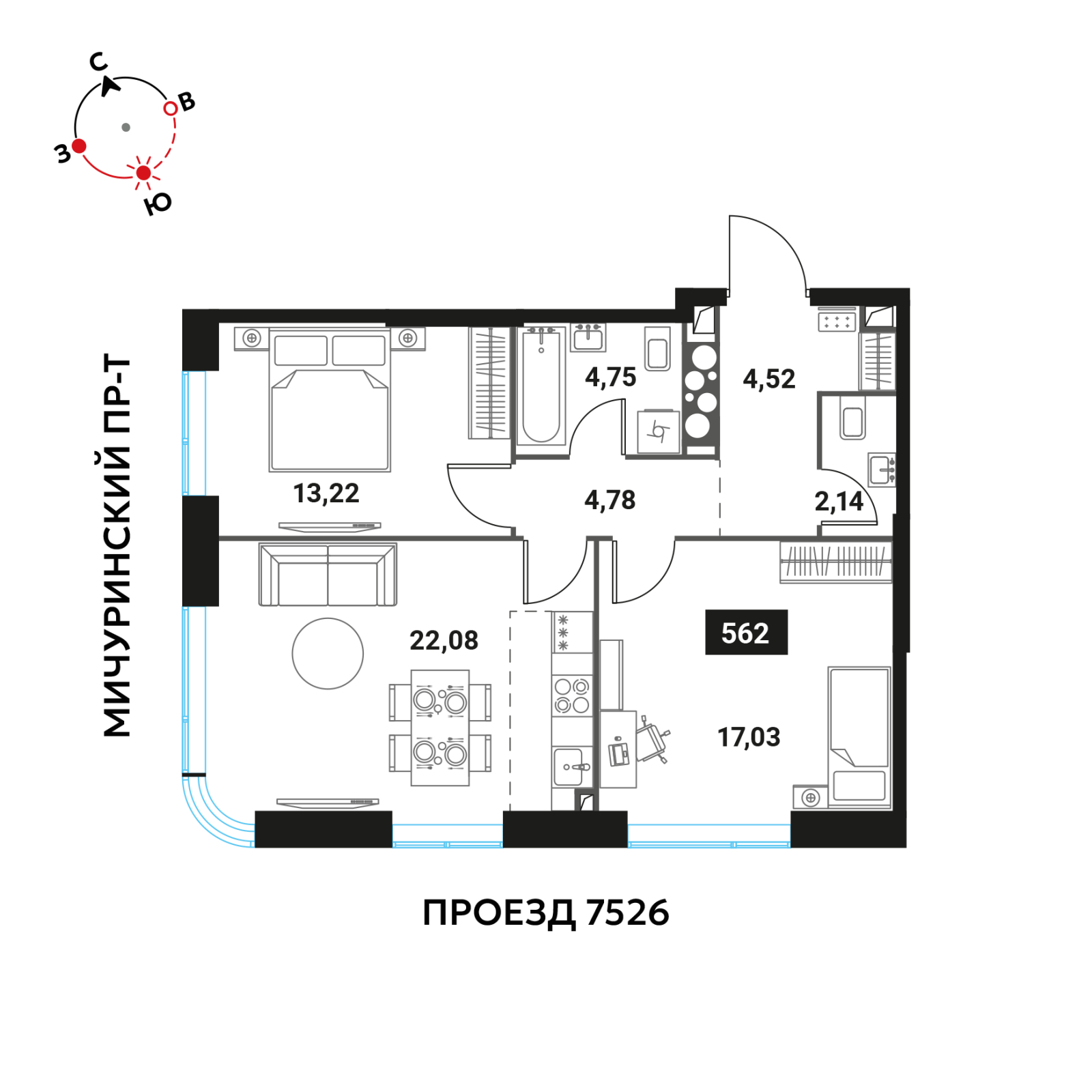Объект по адресу Москва г, Мичуринский пр-кт, влд. 45