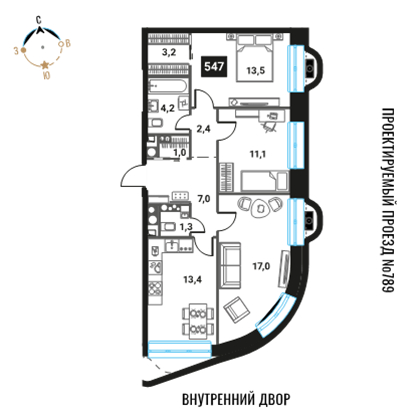 Объект по адресу Москва г, Семеновская наб, д. 2