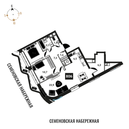 Объект по адресу Москва г, Семеновская наб, соор. 3