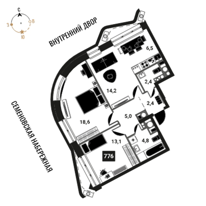 Объект по адресу Москва г, Семеновская наб, соор. 3