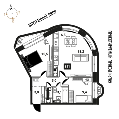 Объект по адресу Москва г, Семеновская наб, соор. 3