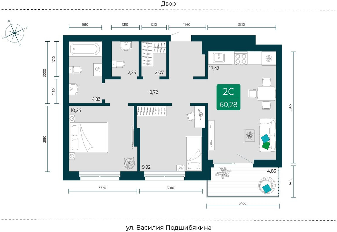 Объект по адресу Москва, Василия Подшибякина, 7 
