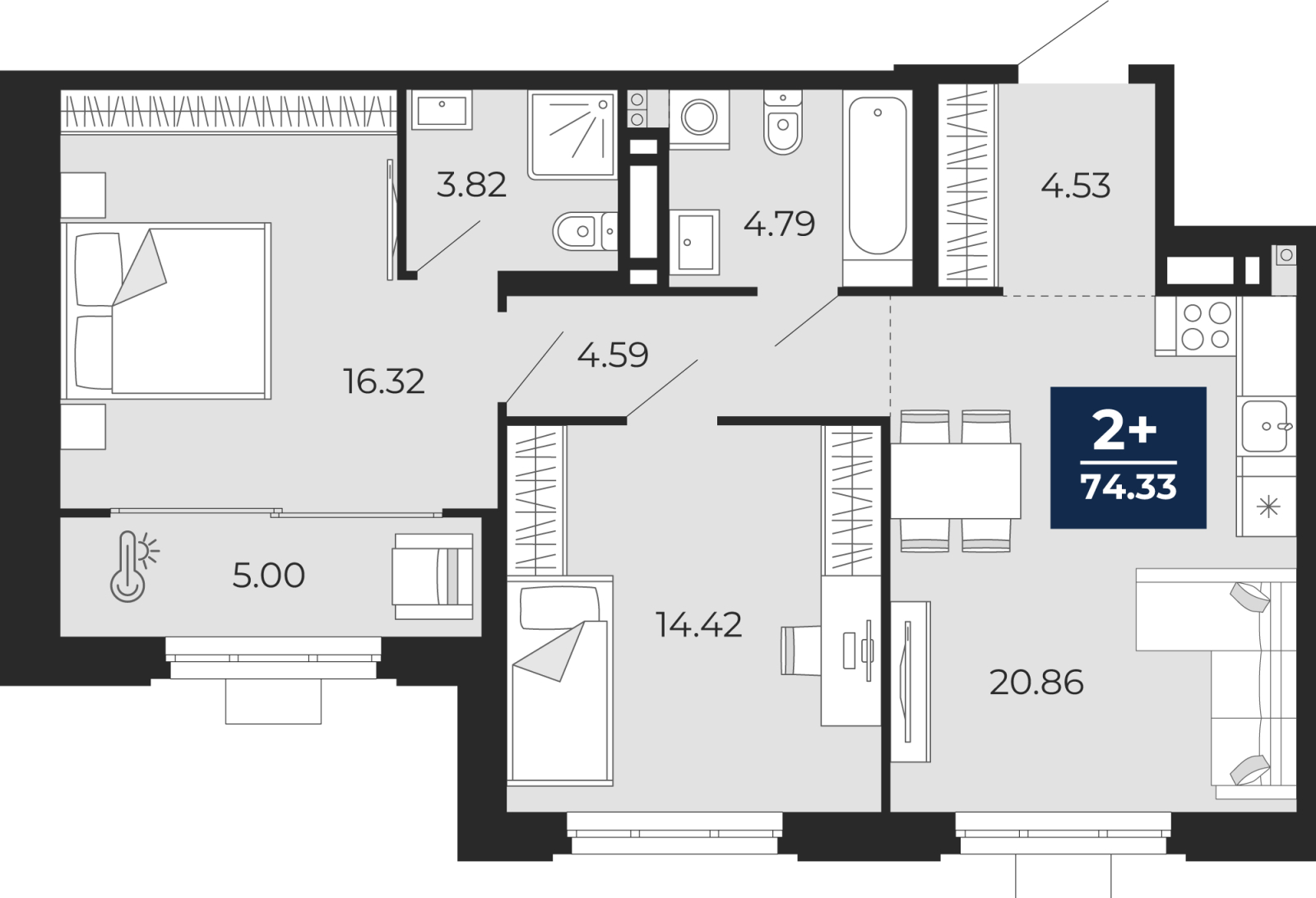 Объект по адресу Тюменская обл, Пожарных и спасателей ул, д. 5