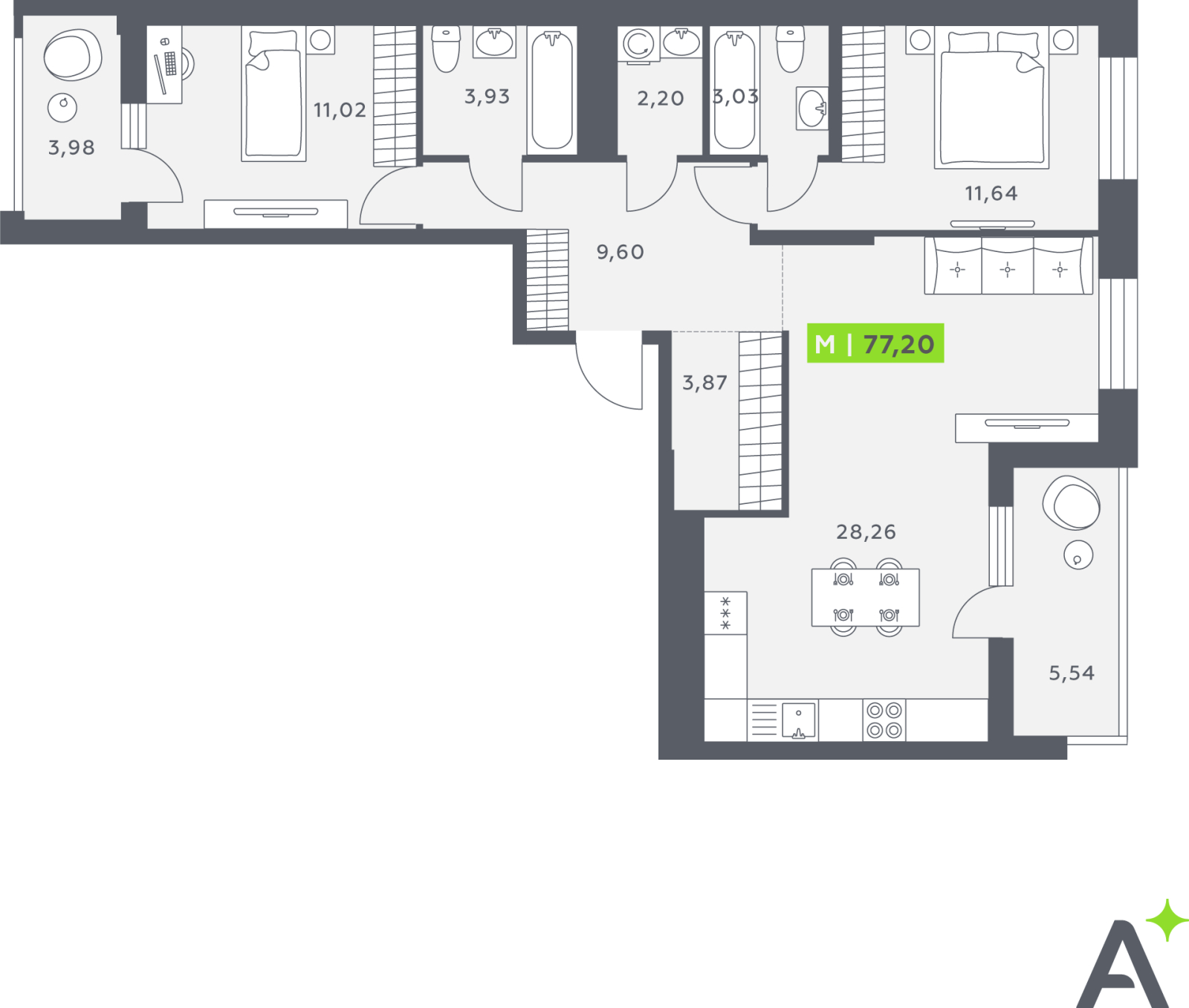 Объект по адресу Ленинградская обл, Всеволожский р-н, Янино-1 гп, Мельничный пер, д. 1